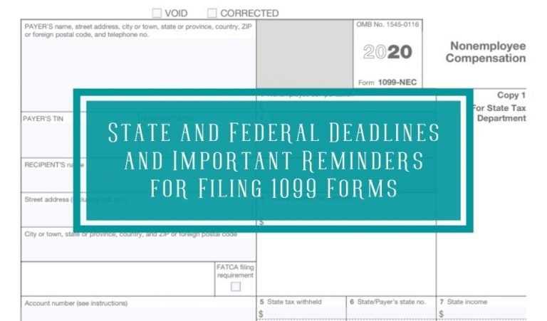 Filing Deadlines for 1099s and Recipient Distribution Procedures
